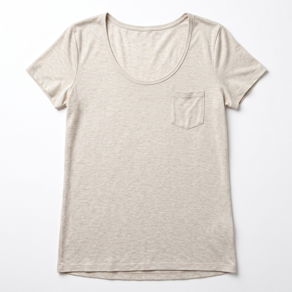 Banana Republic Womens S Beige Pocket Tee Shirt NWT Minimalist Casual